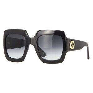 New GUCCI Black Square GV0053/S 001 Sunglasses Women